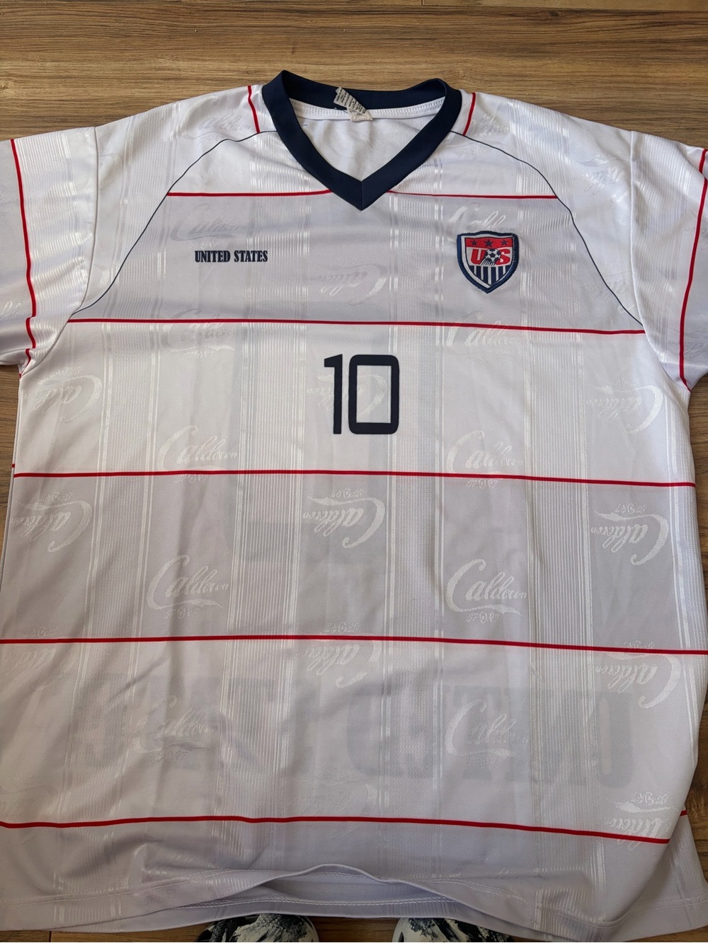 Active USA White and Red Men’s Soccer Jersey #10